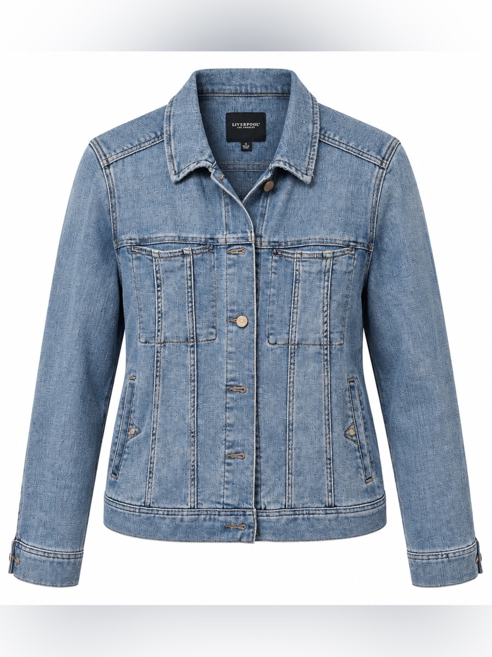 Liverpool Los Angeles XL Light Wash Denim Utility Jacket